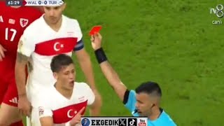 Baris Alper Yılmaz Red Card Wales vs Turkey 00 Goals and Extended Highlights [upl. by Clementius761]