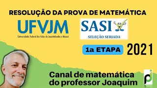 SASI UFVJM 2021  1a ETAPA QUESTÃO 16 [upl. by Oswin]