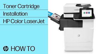 Install the toner cartridge  HP Color LaserJet Managed MFP E876 series  HP Support [upl. by Ulyram]