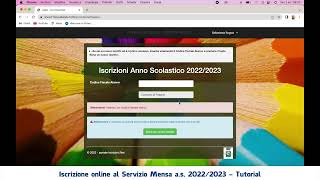 tutorial iscrizione mensa scolastica [upl. by Arhas220]