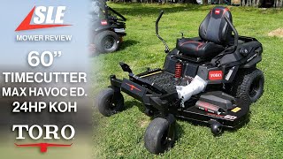 Review of Toro 77602 60quot TimeCutter MyRide Max Havoc Ed Zero Turn Mower 24HP KOH [upl. by Bat755]