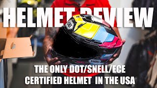 Shoei X15 Helmet  The only DOT SNELL and ECE certified helmet available in the USA [upl. by Mcilroy]