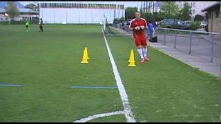 entrainement gardien but  exercice de base 5 goalkeeper portero training [upl. by Ahtibat625]