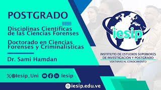 Postgrado Doct en Cs Forenses y Cri  Disciplinas Científicas de las Cs Forenses  Dr Sami Hamdan [upl. by Nodarse]