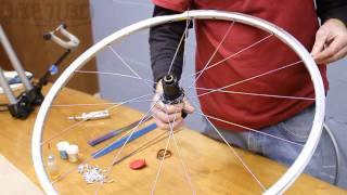 Lacing a Rear 32 Spoke Wheel 3 Cross  How to Build a Bicycle Wheel [upl. by Badger]