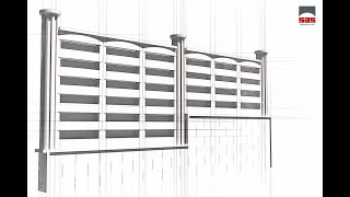 Valla Modular Toscana SAS sobre muro [upl. by Sine]