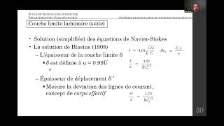 MEC758  Cours 2  Rappels mécanique des fluides [upl. by Lasorella150]