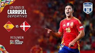 Gol de Zubimendi y líderes de grupo  El gol del España 1  0 Dinamarca de Nations League [upl. by Eelymmij]