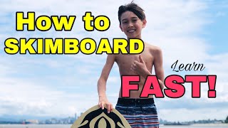 HOW TO SKIMBOARD at the beach  You can learn FAST BEGINNER EASY [upl. by Angelina]