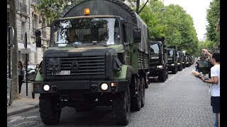 Military vehicles after Bastille Day Parade [upl. by Adnilym]