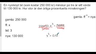 Matematik 1b Tillämpningar och problemlösning m potensekvationer och några exponentialekvationer [upl. by Earehc]