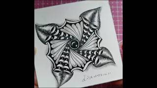 Easy Zentangle step by step doodle full video in my channelshorts zentanglepatterns zenart [upl. by Grunberg]