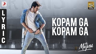 Mr Majnu  Kopam Ga Kopam Ga Lyric Video  Akhil Akkineni  BVSN Prasad  Thaman S Venky Atluri [upl. by Enoob]