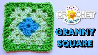 How To Crochet a Granny Square  Beginners Tutorial amp Basic Pattern [upl. by Nerrak]