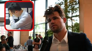 Magnus Carlsen AFTER He CHECKMATES Ding Liren [upl. by Emiline]