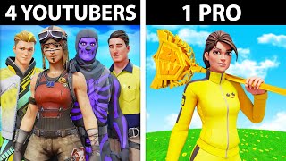 4 Youtubers vs 1 Fortnite Pro REMATCH [upl. by Agnizn]