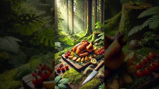 Whole Chicken Prepared in the Forest Cooking cooking cookingvideos mountainfoods wholechicken [upl. by Sidnak]