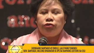 Miriam blasts Enrile in university talk [upl. by Donal]