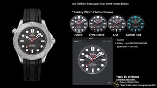 Galaxy watch face244OMEGA SEAMASTER DIVER300 NEKTON EDITION 갤럭시워치페이스추천 OMEGA 갤럭시워치6 [upl. by Orwin]