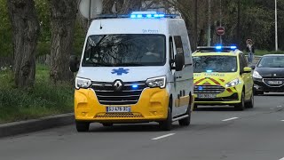 SMUR amp Ambulances with Sirens in Lille France [upl. by Atilrep]