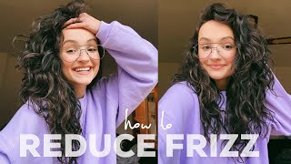 HOW TO REDUCE FRIZZ FOR WAVY AND CURLY HAIR [upl. by Evered632]