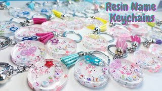 I made 33 Resin Name Keychains for my kids   Resin Art  Resin Crafts  DIY Gifts  Business Idea [upl. by Aciraa]