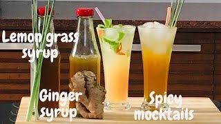 Lemon Grass Syrup  Ginger Syrup  Spicy Mocktails  Summer Drink  Summer Mocktails [upl. by Ellenehc]