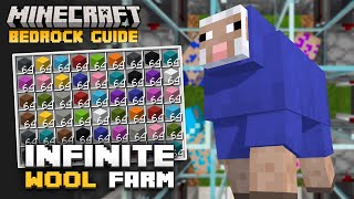 NEW Infinite Wool Farm  Minecraft Bedrock Guide 121 [upl. by Eanert]