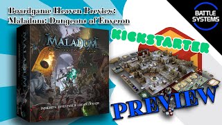 Boardgame Heaven Preview Maladum Dungeons of Enveron Battle Systems [upl. by Cavanagh91]