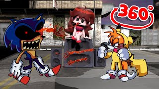 360° Tails Halloween vs Sonicexe Friday Night Funkin Animation [upl. by Dill]