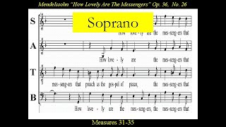 SopranoMendelssohnHow Lovely Are The MessengersScore [upl. by Sutit]