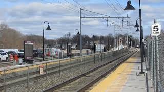 Amtrak Acela 2163 Races Through Mansfield MA 2212024 [upl. by Ewer]