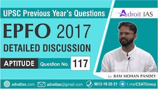 EPFO Solved Paper 2017  EPFO Previous Year Question Paper  Aptitude for UPSC EPFO [upl. by Emsmus556]