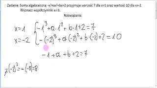 Zadanie 10Wyznaczanie współczynników wielomianu [upl. by Arataj659]
