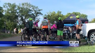 Bicyclists pedal for hope during ninth annual event on the Tanglefoot Trail [upl. by Jon261]