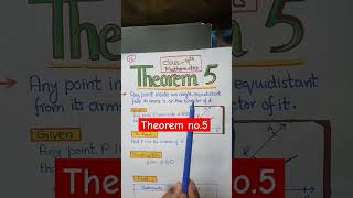 Theorem 5 math 9th  English medium important [upl. by Linis281]