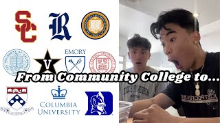 College Decision Reactions but Im a Community College Transfer [upl. by Eikcin463]