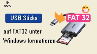 Wie formatiert man USBSticks auf FAT32 unter Windows [upl. by Anipsed160]