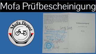 Mofa Prüfbescheinigung  Führerschein  1 Theorie [upl. by Bracci]