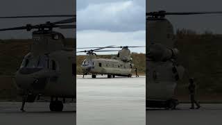 Chinook readies for flight chinook helicopter flight military airport aircraft boeing [upl. by Alake]