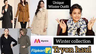 My New Winter Wardrobe From Myntra amp Flipkart  trench coat long coat  Winter Collection 2023 [upl. by Suzette75]