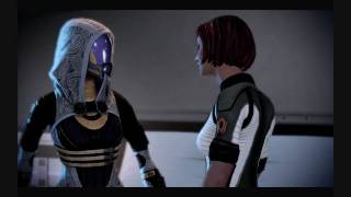 Mass Effect 2  Romance Custom female Shepard and Tali [upl. by Emse]