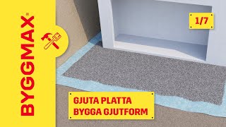 Gjuta platta del 1 bygga gjutform [upl. by Sacken]