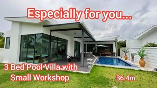 Speedy tour of a neat modern pool villa near Khao Tao beaches huahin thaiproperty propertyscout [upl. by Acinot655]