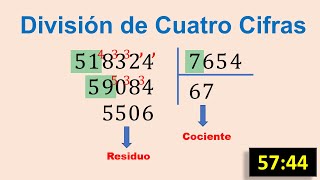 Divisiones de cuatro cifras resueltas [upl. by Aner]