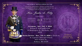 Public Installation of the 74th Most Worshipful Grand Master The Honorable Bro Justin A Petty [upl. by Allsun]