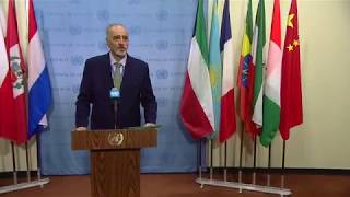 Bashar Jaafari Syria on the situation in the Middle East Syria  Media Stakeout 19 March 2018 [upl. by Gilbertson658]