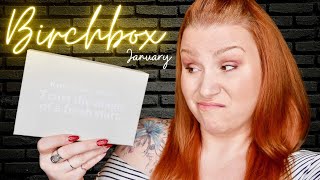 A BIT UNDERWHELMING UNBOXING BIRCHBOX JANUARY 2021 BEAUTY SUBSCRIPTION BOX [upl. by Arlyn329]