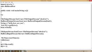 Java IO Tutorial  4  Buffered InputOutput Stream  System NanoTime  JOptionPane [upl. by Ymor]