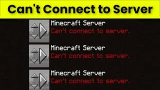 Minecraft  Cant Connect To Server  2022  Fix [upl. by Older]